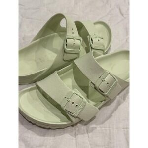 Birkenstock Arizona Essentials EVA Sandals in Faded Lime Green Color, US 9-9.5